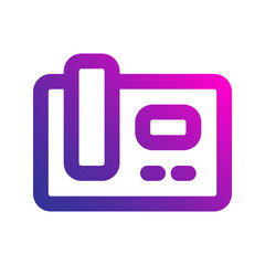 Fototapeta premium telephone gradient icon