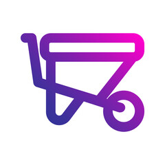 wheelbarrow gradient icon
