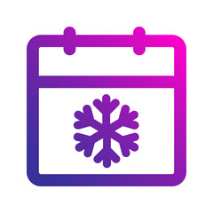 winter gradient icon