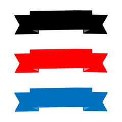 シンプルなリボンのフレームのセット