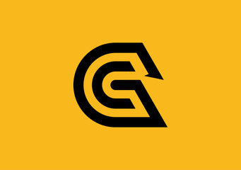 stylish line design based on lletter G logo concept