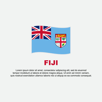 Fiji Flag Background Design Template. Fiji Independence Day Banner Social Media Post. Fiji Background