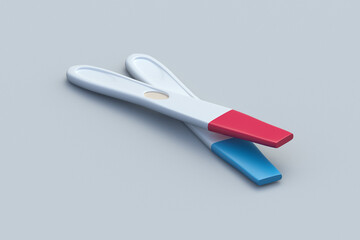 Pregnancy tests. Device to determine a pregnant woman. Reproductive function. Family planning. 3d render