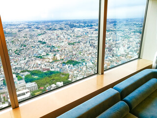 Fototapeta premium 横浜ランドマークタワーから見下ろす町並み
