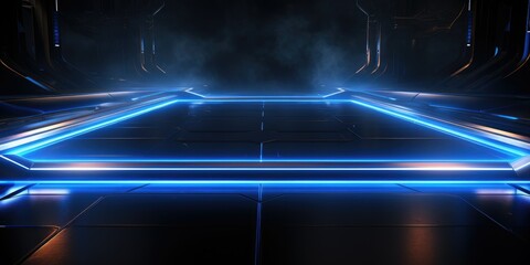 Blue Starry Night Sky Abstract Motion Background with Dark Rays and Glowing Stars, Artistic Loop Animation in Bright Blue Tones