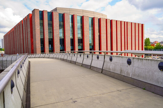 Katowice , Poland , 5 may 2023: Philarmonic concert hall building