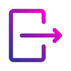 logout gradient icon