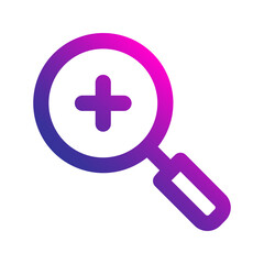 Fototapeta premium magnifying glass gradient icon