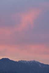 Obraz premium sunset in the mountains