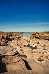 Fototapeta premium サンパンポーク展望台 ウボンラチャタニー・タイ สามพันโบก Ubon Ratchathani, Thailand