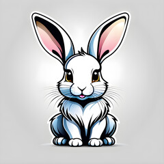 Obraz premium Charming Expressions: Captivating Baby Rabbit's Variety of Adorable Faces.(Generative AI)