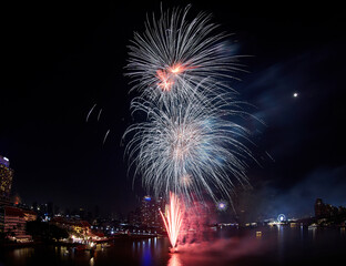 fireworks over the river