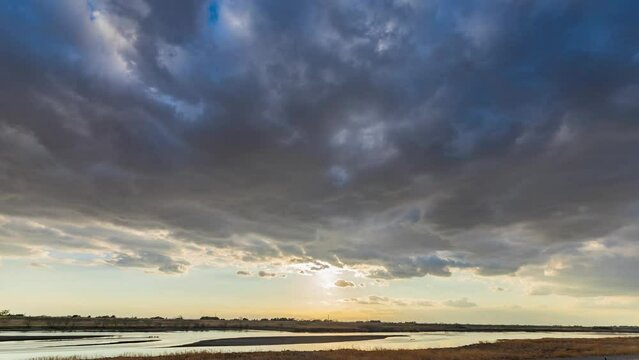 落陽のタイムラプス