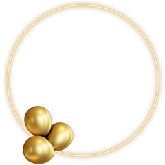 Gold Balloons Frame