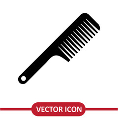  Comb vector icon flat simple illustration on white background..eps