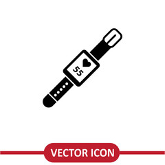  Fitness bracelet vector icon simple flat illustration on white background..eps