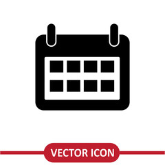 Calendar icon vector simple flat illustration on white background..eps