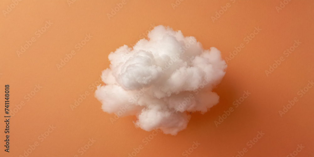 Poster A conceptual image featuring a white block set against a vibrant orange background. The stark contrast between the two elements creates a visually striking effect.