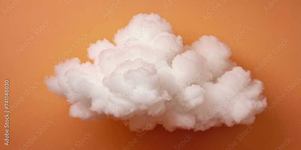 Aufkleber a conceptual image featuring a white block set against a vibrant orange background. the stark contra