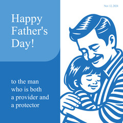 Elegant happy father's day poster design with pearls of wisdom