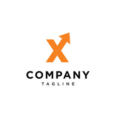 Letter X Arrow logo icon vector eps