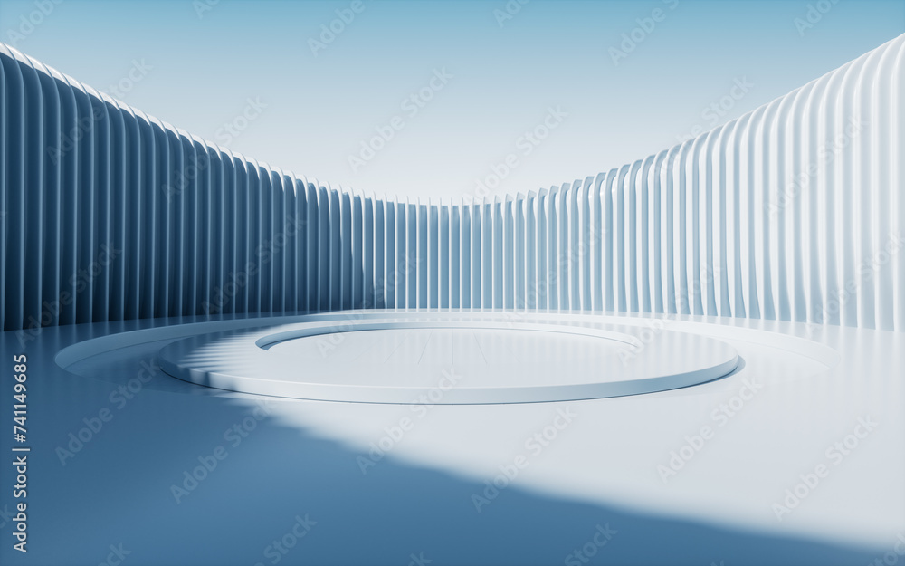 Poster abstract futuristic architecture, 3d rendering.