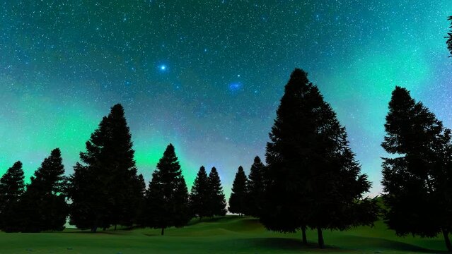 universe stars lake forest aurora borealis
