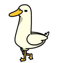 cute duck transparent background vector illustration	