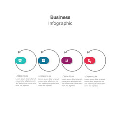 Four Stage Process Cycle Business Infographic