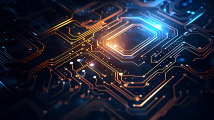 Circuit board background, technology and science concept background