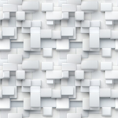 Seamless pattern with abstract 3D shapes