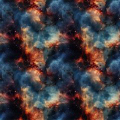 Naklejka premium Seamless pattern with bright multicolored texture of cosmos.