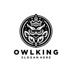Modern and simple owl logo vector