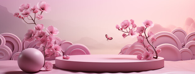Ethereal Pink Blossom Exhibit