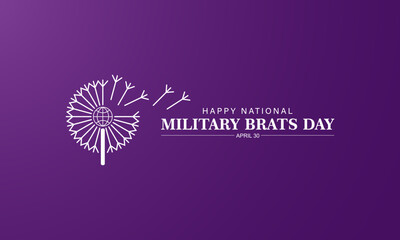 National Military Brats Day Background Vector Illustration - obrazy, fototapety, plakaty
