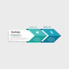 Business Infographic with two Process Stages