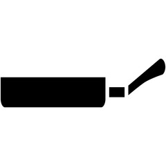 Frying Pan Icon, Skillet Cook Food Symbol Vector Stock Illustration, Solid Icon Style Design.