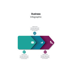 Business Infographic with three Process Stages
