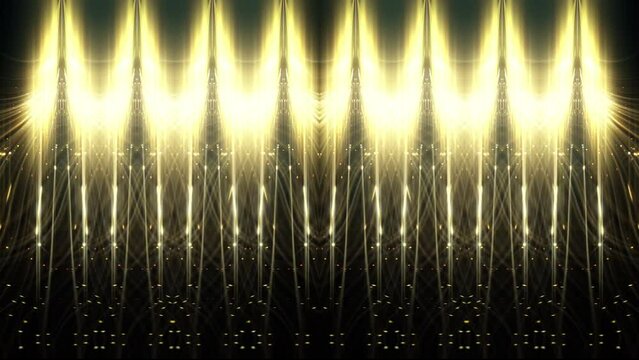 Golden Penta Arrow Rays Motion Background