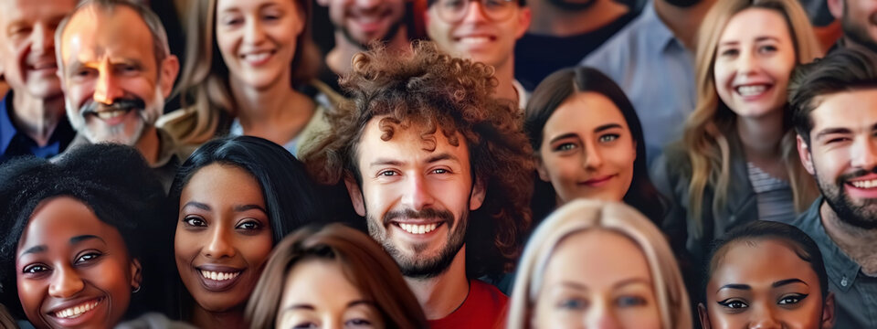 A group of diverse people multicultural ethnicities from different people around the world