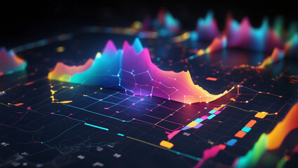 3d colorful marketing chart