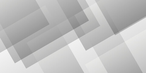 Obraz premium Modern Abstract white background design with layers of textured white transparent material in triangle and squares shapes. White color technology concept geometric line vector background.