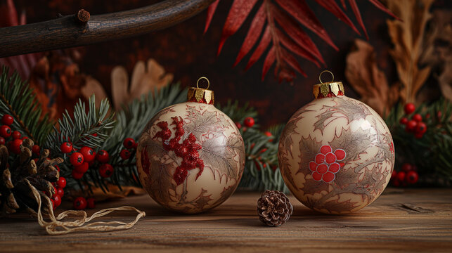 Luxurious ornaments for xmas