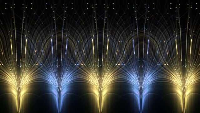Triumph Penta Golden God Rays Lights Video Art UltraHD VJ Loop
