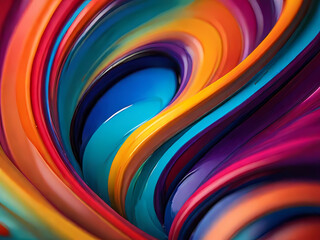 Create high-quality simple abstract art images, focusing on rhythmic patterns and vibrant colors, using a macro lens to capture intricate details
