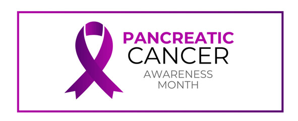 November is Pancreatic Cancer Awareness Month. Holiday concept. Template for background, banner, cover, flyer, brochure, card, poster with text inscription. Vector illustration
