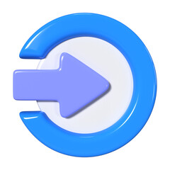 Login 3D Illustration Icon