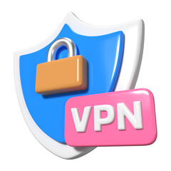 VPN 3D Illustration Icon