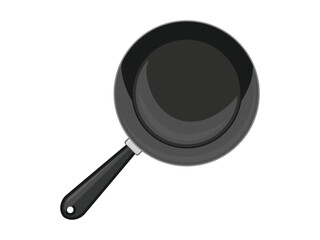 Frying pan vector cartoon with a white background