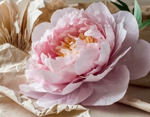 PIVOINES EN PAPIER 8